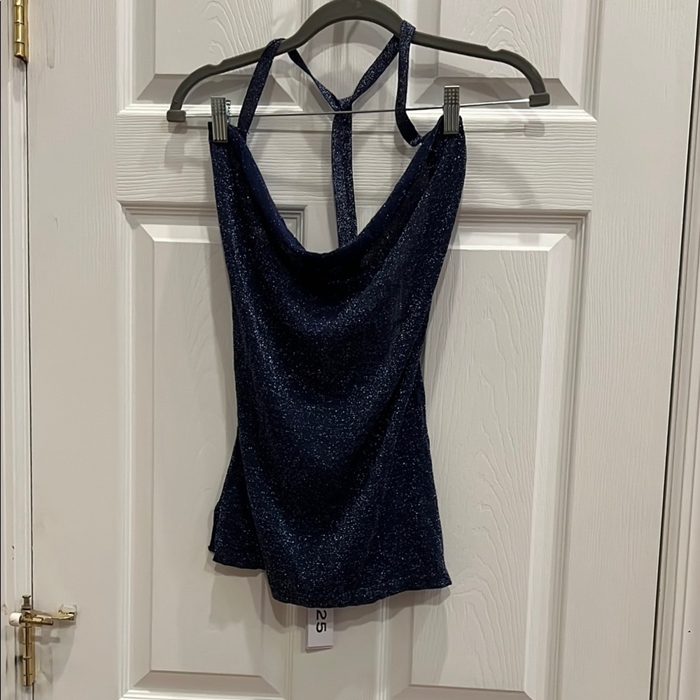 Elegant Navy Blue Women's Top